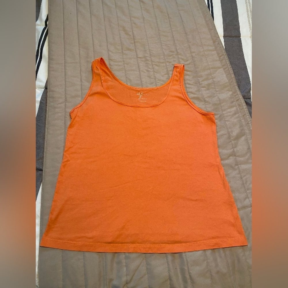 AJ andrea jovine women's orange tank top size large